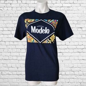 Unisex Cerveza Modelo Beer Aztec Spanish Blue Graphic T-Shirt